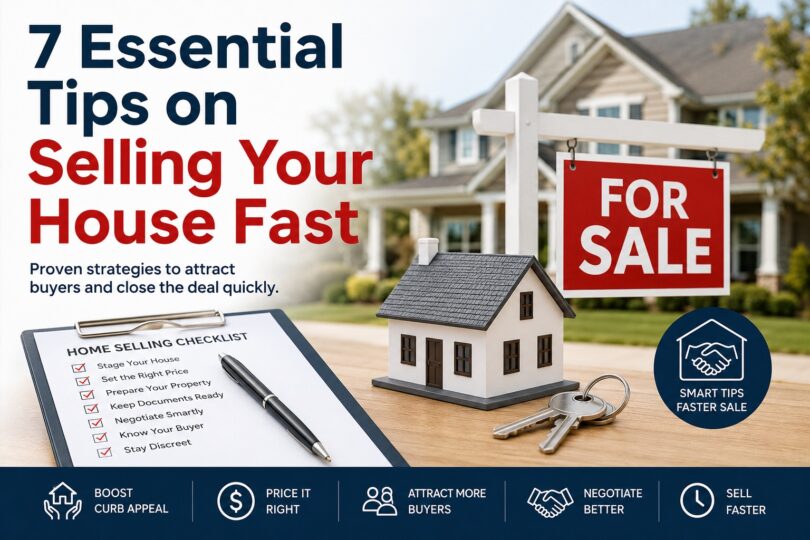 7 essential tips on selling your house fast including home staging, pricing, negotiations and property preparation