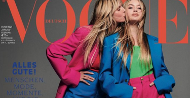 Heidi Klum and her daughter pose for Vogue
