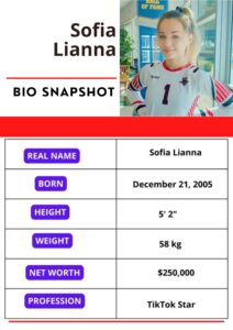 Sofia Lianna Net Worth 2024, Height, Age, Bio And More