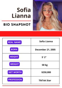 Sofia Lianna Net Worth, Height, Age, Bio And More