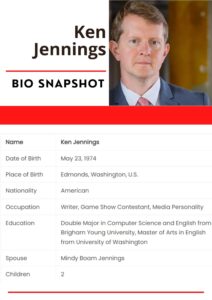 Ken Jennings Net Worth 2024, Age, Height, Weight, Biography, And Career