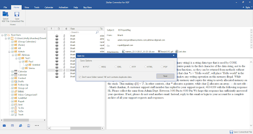 Using Stellar Converter for NSF_Select the Format