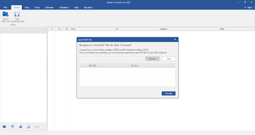 Using Stellar Converter for NSF_Select the NSF File