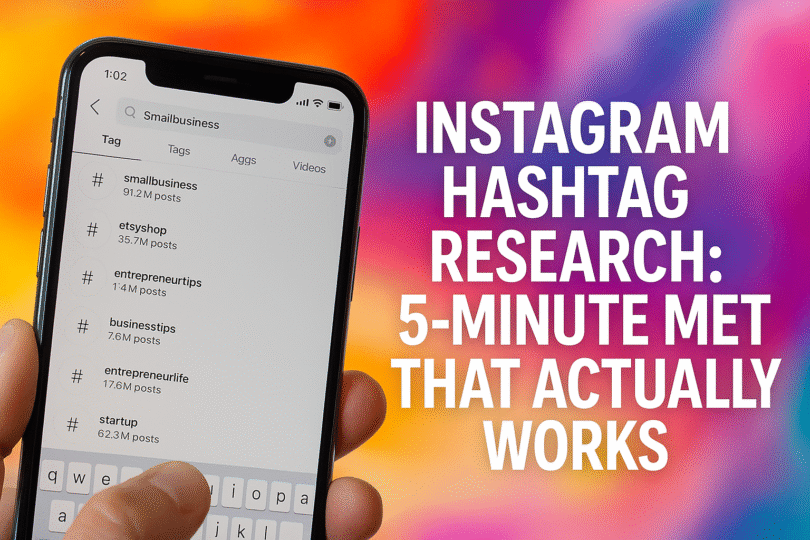 Find out how to research Instagram hashtags in 5 minutes using this quick, effective method. Perfect for creators, brands, and marketers.