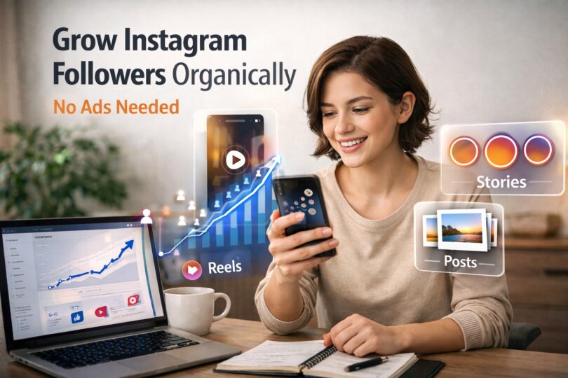 A complete guide on how to grow Instagram followers organically without ads—perfect for beginners looking to build a real audience without spending money.