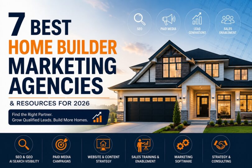 Top home builder marketing agencies helping builders improve SEO, AI search visibility, and lead generation